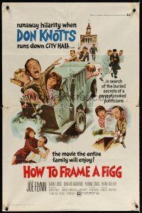 7b356 HOW TO FRAME A FIGG 1sh '71 Joe Flynn, wacky comedy images of Don Knotts!