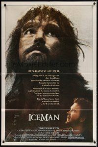7b367 ICEMAN 1sh '84 Fred Schepisi, John Lone is an unfrozen 40,000 year-old neanderthal caveman!
