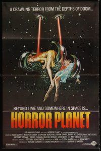 7b382 INSEMINOID 1sh R83 Horror Planet, really wild sci-fi art of girls & monster hand!