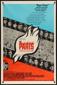 7b392 IS PARIS BURNING 1sh '66 Rene Clement's Paris brule-t-il, World War II all-star cast!
