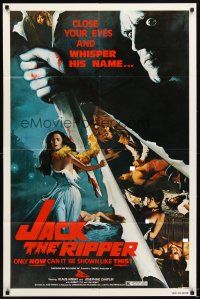 7b399 JACK THE RIPPER 1sh '79 Jess Franco, Klaus Kinski, cool sexy horror art by Copeland!