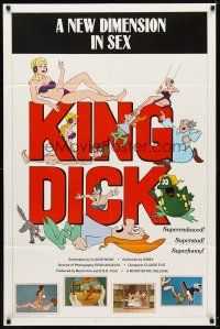 7b432 KING DICK 1sh '83 animated sex, superendowed, superstud & superfunny!
