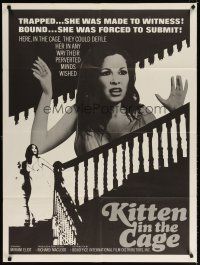 7b438 KITTEN IN THE CAGE 1sh '68 Miriam Elliot bound, she was forced to submit to perverted minds!