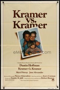 7b441 KRAMER VS. KRAMER 1sh '79 Dustin Hoffman, Meryl Streep, child custody & divorce!