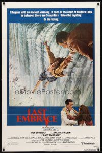 7b458 LAST EMBRACE style B 1sh '79 Roy Scheider, directed by Jonathan Demme, art of Niagara Falls!