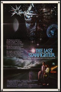 7b463 LAST STARFIGHTER 1sh '84 Catherine Mary Stewart & Lance Guest as video game expert pilot!