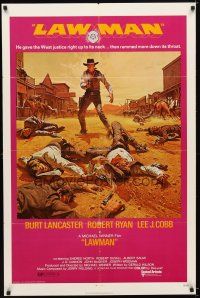 7b467 LAWMAN 1sh '71 Burt Lancaster, Robert Ryan, Lee J. Cobb, directed by Michael Winner!