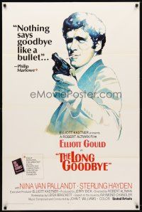 7b493 LONG GOODBYE int'l 1sh '74 Elliott Gould as Philip Marlowe, Sterling Hayden, film noir!