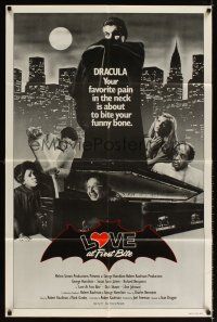 7b504 LOVE AT FIRST BITE int'l 1sh '79 AIP, wacky vampire image of George Hamilton as Dracula!