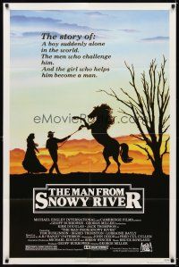 7b527 MAN FROM SNOWY RIVER 1sh '82 Tom Burlinson, Sigrid Thornton, Kirk Douglas in a dual role!