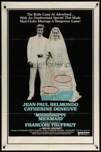 7b564 MISSISSIPPI MERMAID int'l 1sh '70 Truffaut's La Sirene du Mississippi, Belmondo, Deneuve!
