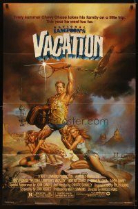 7b606 NATIONAL LAMPOON'S VACATION 1sh '83 sexy art of Chevy Chase by Boris Vallejo!