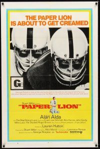 7b645 PAPER LION style A 1sh '68 Alan Alda as George Plimpton plays football!