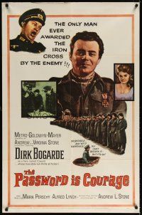 7b650 PASSWORD IS COURAGE 1sh '63 Dirk Bogarde in an English version of The Great Escape!