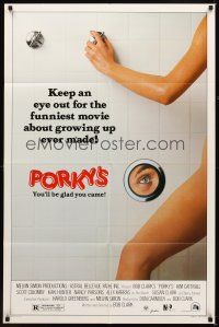 7b674 PORKY'S 1sh '82 Bob Clark, Kim Cattrall, Scott Colomby, teenage sex classic image!