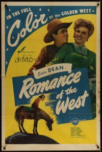 7b730 ROMANCE OF THE WEST 1sh '46 great image of singin' cowboy Eddie Dean, Joan Barton!