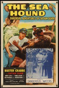7b756 SEA HOUND chapter 12 1sh R55 Buster Crabbe, serial, Dangerous Waters!