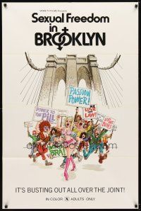 7b772 SEXUAL FREEDOM IN BROOKLYN 1sh '71 great artwork, it's busting out all over the joint!