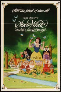 7b797 SNOW WHITE & THE SEVEN DWARFS 1sh R83 Walt Disney animated cartoon fantasy classic!