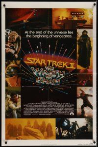 7b820 STAR TREK II 1sh '82 The Wrath of Khan, Leonard Nimoy, William Shatner, sci-fi sequel!