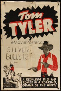 7b897 TOM TYLER 1sh '40s a reckless riding romeo in a roaring drama of the west!