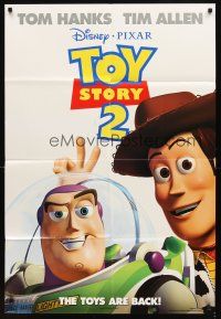 7b907 TOY STORY 2 int'l DS 1sh '99 Woody, Buzz Lightyear, Disney and Pixar animated sequel!