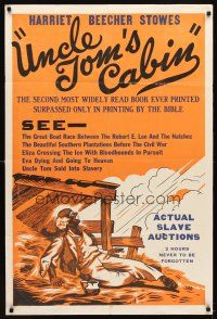 7b922 UNCLE TOM'S CABIN 1sh '40s from Harriet Beecher Stowe's classic, Tom Shows!