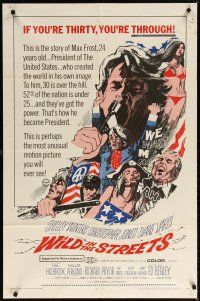 7b967 WILD IN THE STREETS 1sh '68 Christopher Jones becomes President & teens take over the U.S.