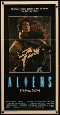7c436 ALIENS Aust daybill '86 Cameron, there are some places in the universe you don't go alone!