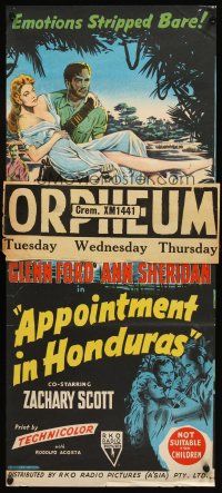 7c447 APPOINTMENT IN HONDURAS Aust daybill '53 Tourneur directed, sexy Ann Sheridan & Glenn Ford!