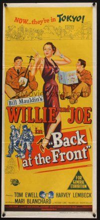 7c453 BACK AT THE FRONT Aust daybill '52 hilarious G.I.s Tom Ewell & Harvey Lembeck in Tokyo!