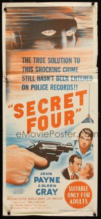 7c673 KANSAS CITY CONFIDENTIAL Aust daybill '53 different art of John Payne & Coleen Gray!