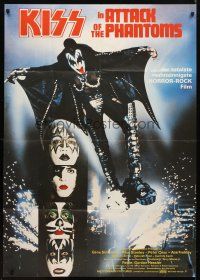 7c159 ATTACK OF THE PHANTOMS German 33x47 '78 portraits of KISS, Criss, Frehley, Simmons, Stanley