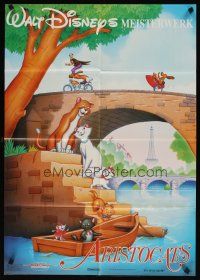 7c246 ARISTOCATS German R90s Walt Disney feline jazz musical cartoon, great colorful image!