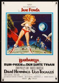 7c248 BARBARELLA German '68 sexiest sci-fi art of Jane Fonda by Robert McGinnis, Roger Vadim!