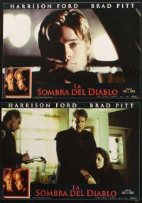 7c018 DEVIL'S OWN set of 3 Spanish LCs '97 close-ups of Harrison Ford & Brad Pitt!