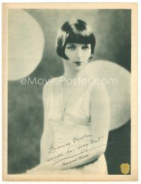 7d010 LOUISE BROOKS 10.75x14 still '20s she sends her very best, wearing Deltah pearl necklace!