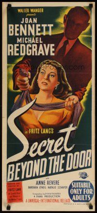 7d092 SECRET BEYOND THE DOOR Aust daybill '47 Joan Bennett, Michael Redgrave, Fritz Lang film noir