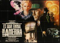 7d031 ONCE UPON A TIME IN AMERICA German 2p '84 Sergio Leone, De Niro, best different Casaro art!