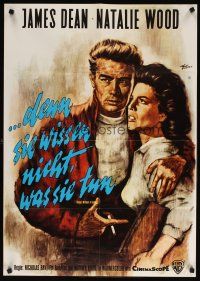 7d052 REBEL WITHOUT A CAUSE German R76 Nicholas Ray, James Dean was a bad boy from a good family!