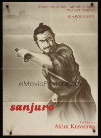 7d053 SANJURO German '62 Akira Kurosawa's Tsubaki Sanjuro, art of Samurai Toshiro Mifune!