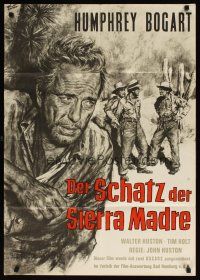 7d056 TREASURE OF THE SIERRA MADRE German R61 great Goetze artwork of Humphrey Bogart!