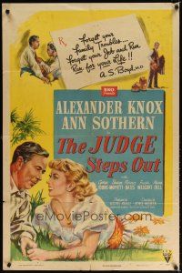 7d197 JUDGE STEPS OUT 1sh '48 pretty Ann Sothern forgets her job & runs for her life!