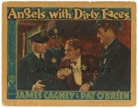 7d304 ANGELS WITH DIRTY FACES LC '38 tough James Cagney as Rocky Sullivan is apprehended by cops!