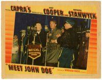 7d340 MEET JOHN DOE LC '41 Edward Arnold & cop stop Gary Cooper from telling the truth, Frank Capra
