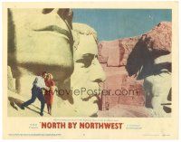 7d343 NORTH BY NORTHWEST LC #5 '59 classic image of Cary Grant & Eva Marie Saint on Mt. Rushmore!