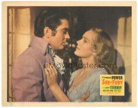 7d358 SON OF FURY LC '42 romantic close up of Tyrone Power & sexy cult favorite Frances Farmer!