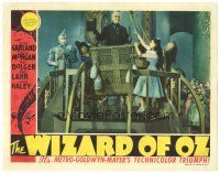 7d374 WIZARD OF OZ LC '39 Judy Garland, Bolger, Lahr & Haley by Frank Morgan in balloon!