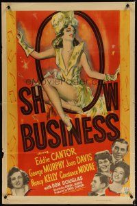 7d226 SHOW BUSINESS style A 1sh '44 Eddie Cantor, super sexy artwork of Constance Moore!