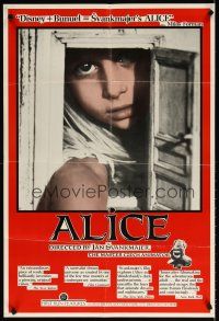 7d009 ALICE special 23x34 arthouse poster '88 bizarre live action Alice in Wonderland!